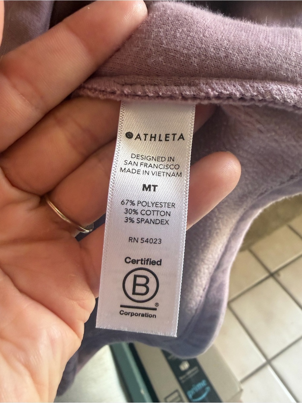 Athleta Cozy Karma Asym Pullover Dogwood Mauve Medium Tall - Picture 7 of 8